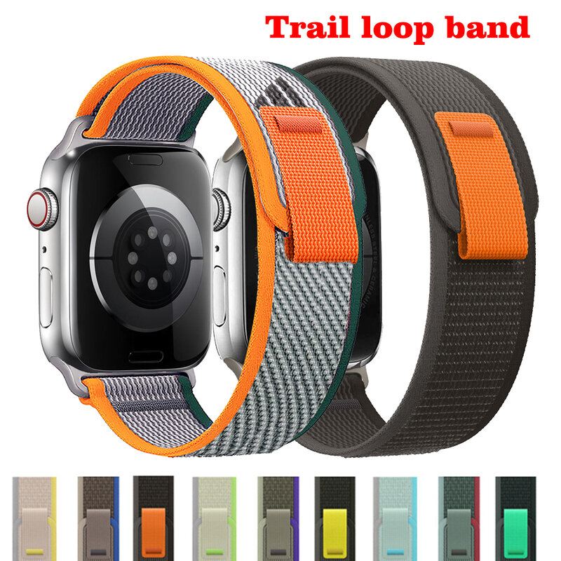 Bracelet Trail Loop pour Apple Watch, Bracelet Correa, iWatch Ultra Series 7, 6, 5, 3, SE, 8 Strap, 49mm, 44mm, 40mm, 45mm, 41mm, 42mm