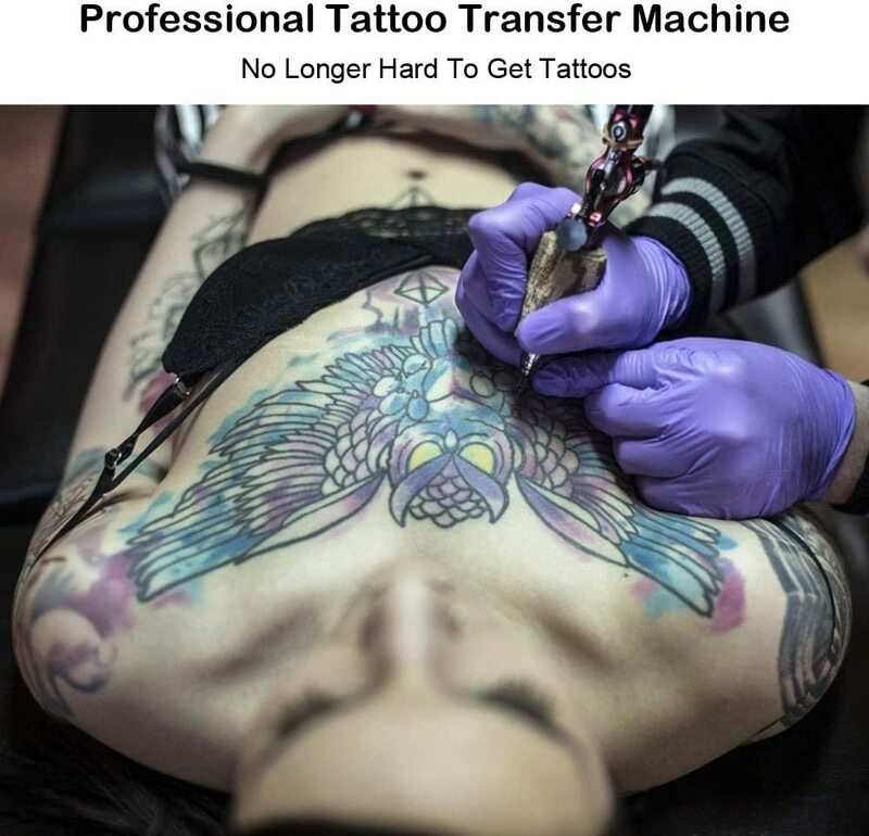 Tattoo Transfer Machine Stencil Thermische Printer Copier Machine Met 10Pcs Thermische Transfer Papier En 500 Digitale Patronen