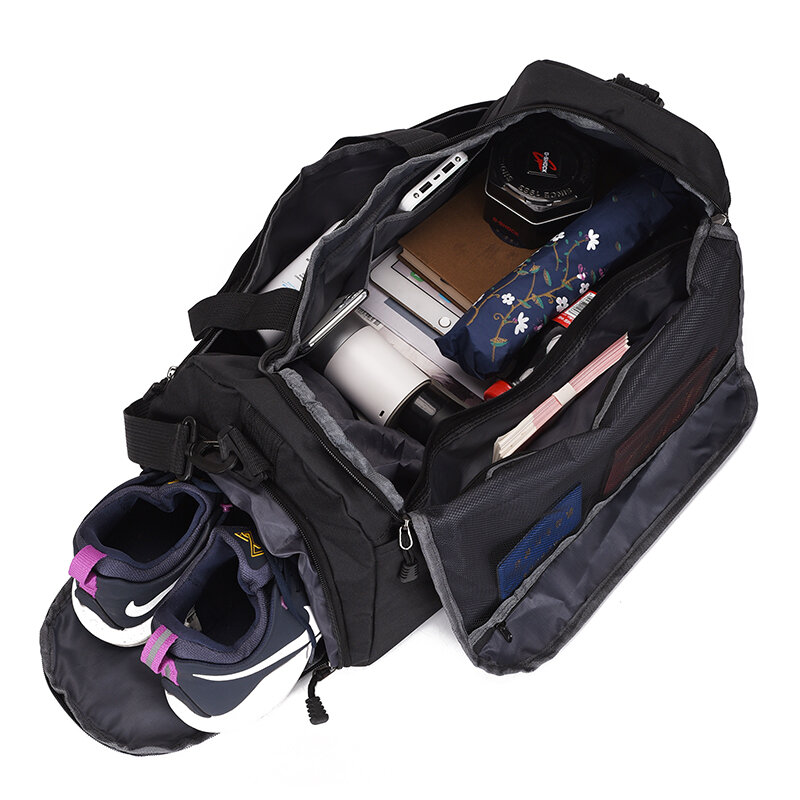 Yilian saco de viagem senhora saco de bagagem de mão grande capacidade homem seco e molhado separado curta distância saco de exercício saco de fitness