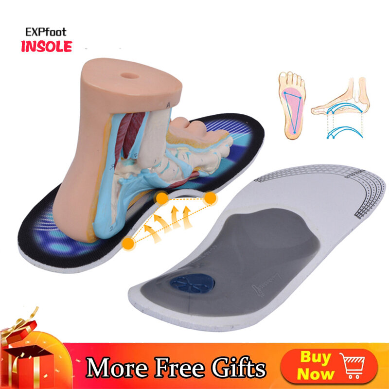 EXPfoot-plantillas ortopédicas de goma EVA para el cuidado de los pies, plantillas ortopédicas de alta calidad, soporte para ARCO, 2,5 cm, 045