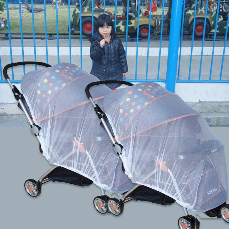 Kereta Dorong Bayi Jaring Nyamuk Kursi Dorong Jaring Pelindung Serangga untuk Kereta Dorong Bayi Aman Penutup Jaring Pelindung Bayi Aksesori Kereta Dorong Bayi