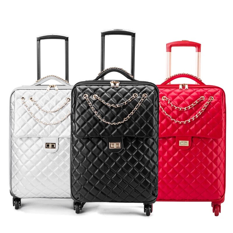 Универсальная Дорожная сумка на колесиках, чемодан на колесиках, Спиннер, Модный женский чемодан для кабины, 20 дюймов