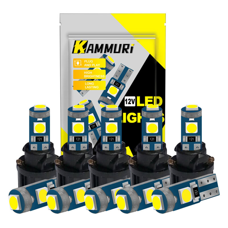 Суперъяркие светодиодные лампы для приборной панели T5 W3W, 10 шт., 151, PC74, PC118, PC37, 882, автомобильные светодиодсветодиодный Предупреждающие индикаторы для приборной панели