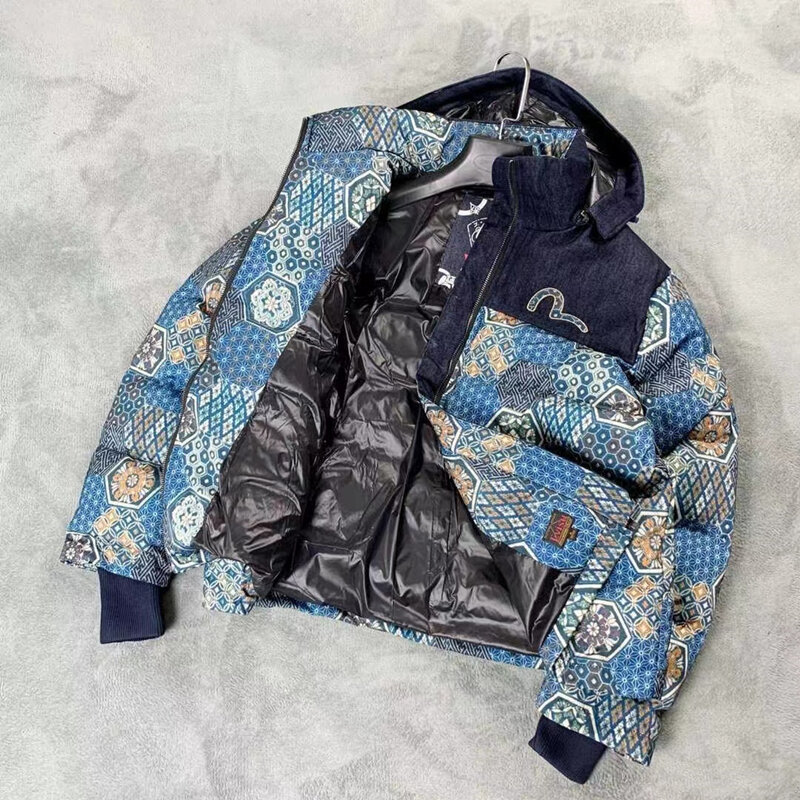 Hip Hop สไตล์2022ฤดูหนาว Tide แบรนด์ผ้าฝ้ายเสื้อผ้าผู้ชายผ้าฝ้ายเบาะเสื้อผ้า M พิมพ์ลายสไตล์ญี่ปุ่น
