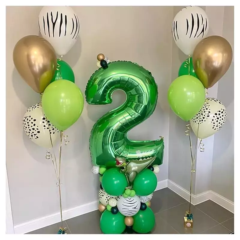 Globos de helio de tamaño gigante para fiesta de cumpleaños, globos de aluminio de helio de tamaño gigante de 40 pulgadas, color negro, 0-9