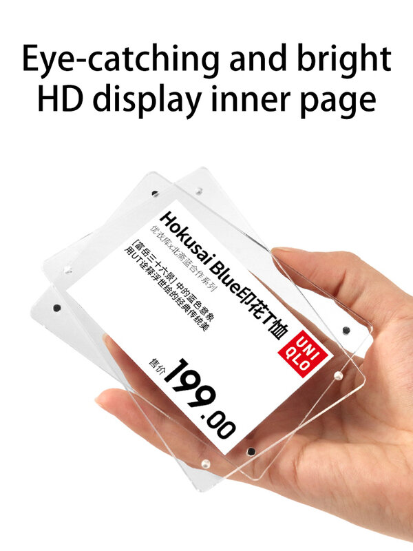 Acrilico forte pannello magnetico Display personalizzato carta bifacciale trasparente segno adesivo parete prezzo segno piatto adesivo tavolo carta