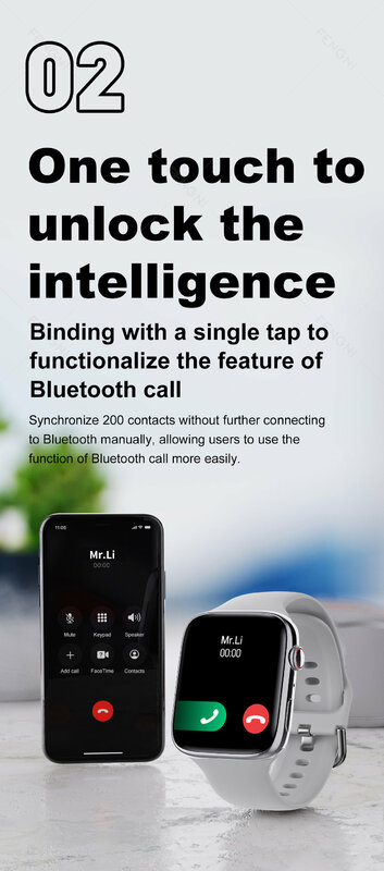 Watch 8 2023 Smartwatch NFC Men Women Waterproof Smart Watch Series 8 Multi-Sports Modes Heart Rate Monitor Wireless Charging