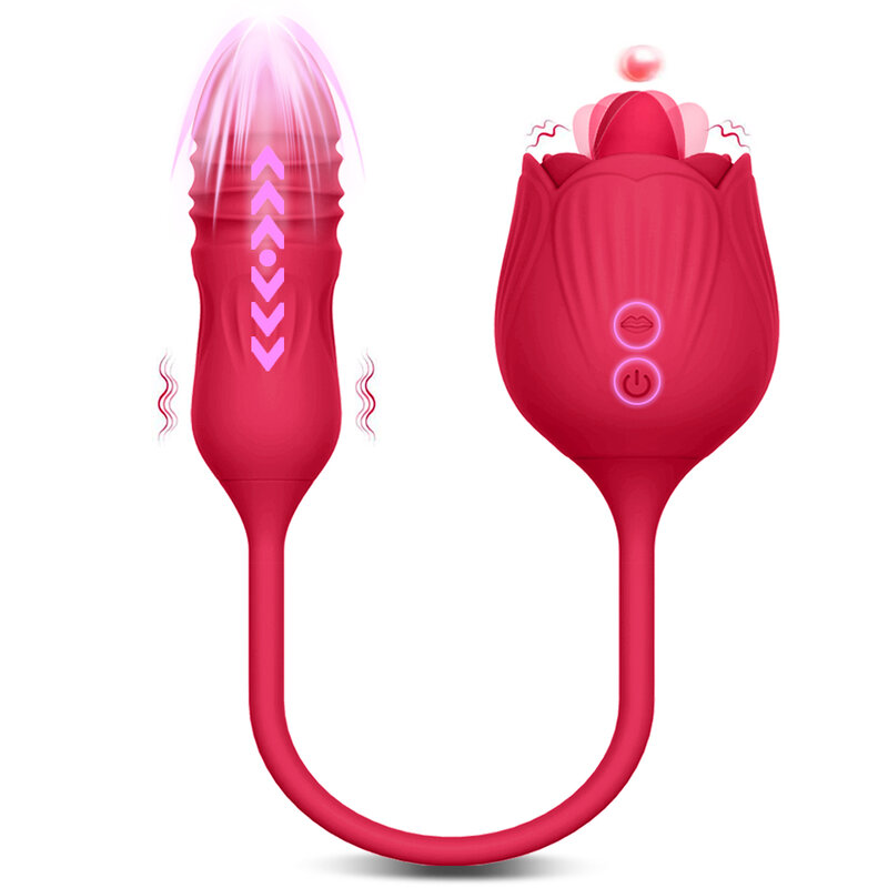 Rosa vibrador de sucção vibrador empurrando clitóris estimulador oral otário lambendo língua fêmea poderoso adulto brinquedos sexuais para mulher