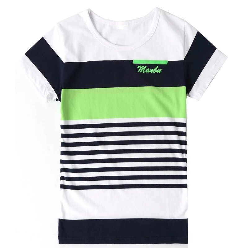 VIDMID New leisure striped couple parent-child clothing sets summer short sleeve t-shirt family baby boys girls sets 206 09
