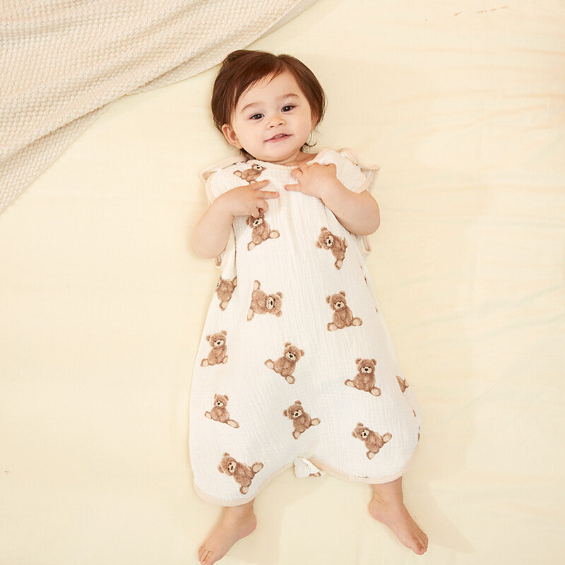 Kangobaby # My Soft Life # Summer Fashion Tanpa Lengan Bayi Muslin Katun Kantong Tidur Super Nyaman Bersirkulasi Bungkus untuk Bayi Baru Lahir