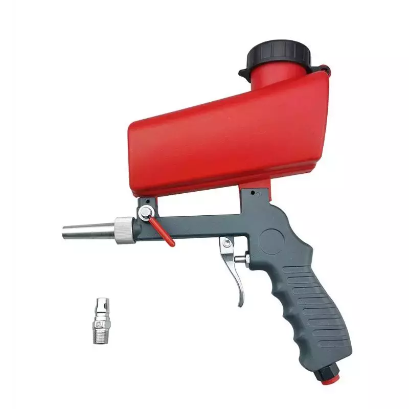 Pistol Sandblaster Pneumatik Gravitasi Portabel Pistol Semprot Perangkat Peledakan Genggam Aluminium Ringan Alat Daya 700cfm