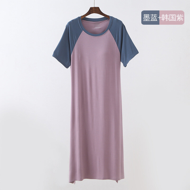 Camicia da notte modale a mezza manica per donna pigiama allentato estate 2022 abito a maniche corte per abbigliamento domestico