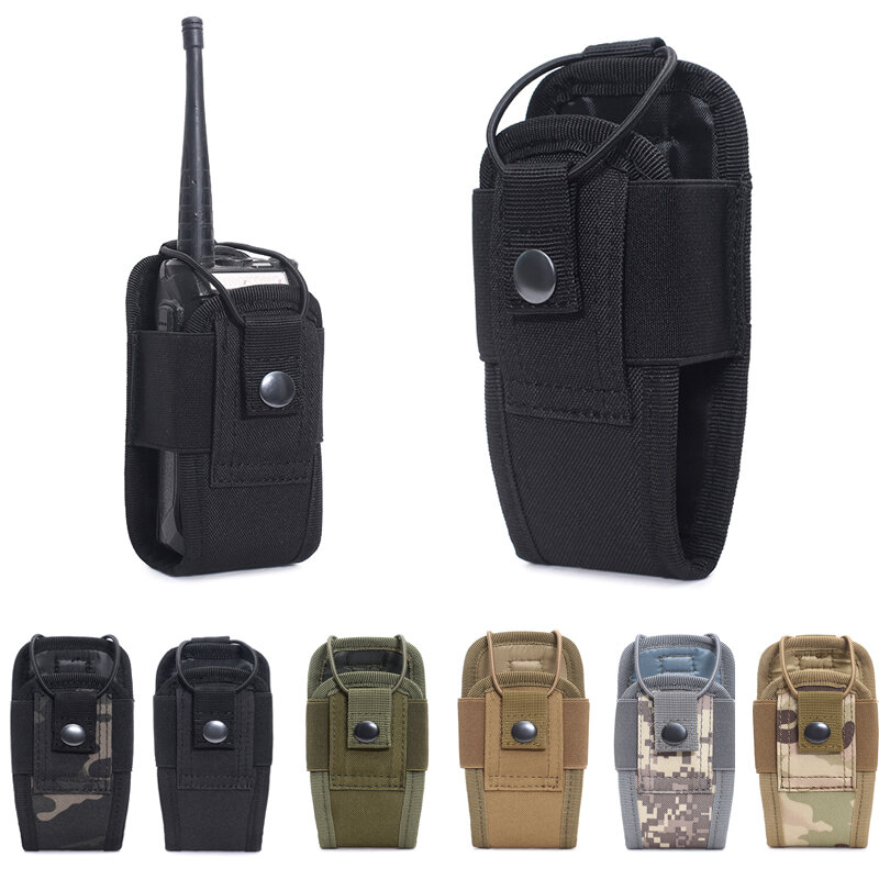 Equipamento militar 600d náilon rádio walkie-talkie saco molle saco acessórios tático bolsa pequena