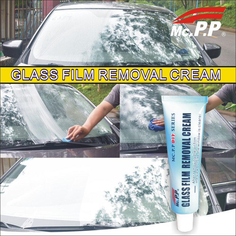 Glass Stripper Glass Oil Film Removing Paste Glass Stripper Water Spot Remover Kit Automotive Glass Dirt Cleaning Cream Window