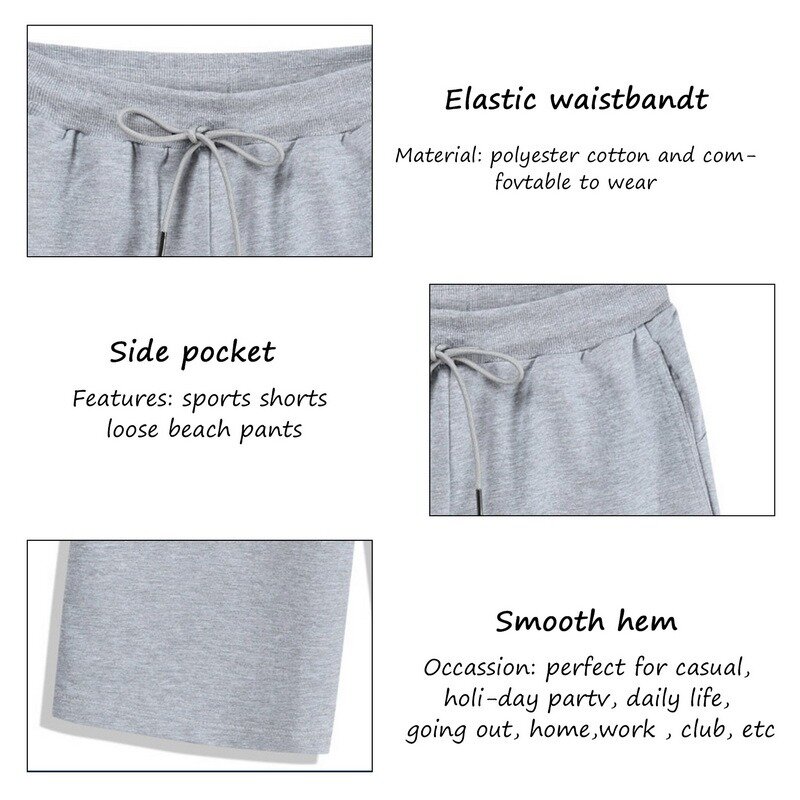 Short en coton doux pour hommes, nouveau, décontracté, Jogging, Sport, pantalon court, ample, Vintage, Streetwear, été