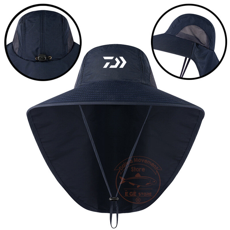 2022 Daiwa Summer Outdoor Sports Mens protezione solare parasole berretti da pesca Casual impermeabile traspirante arrampicata cappello da pesca