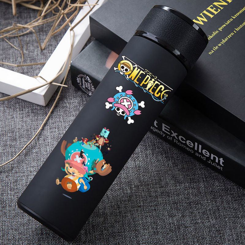 One Piece Two-dimensional Animation  Kawaii Stainless Steel Thermos Portable Leak-proof Sports Large Capacity Cup Christmas Gift