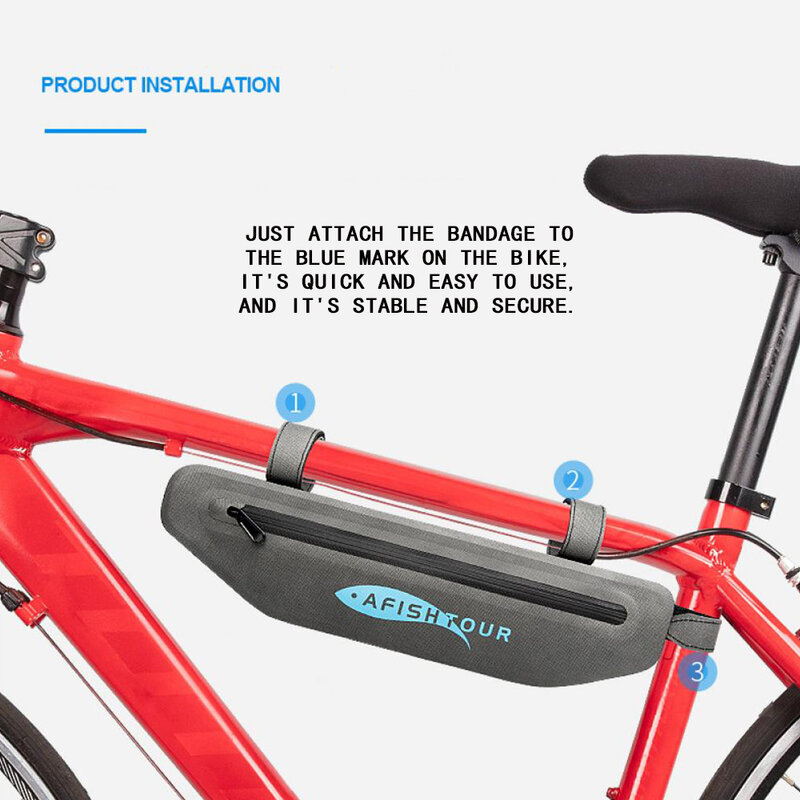 Tas Sepeda untuk Bingkai Rak Bagasi Sepeda Tahan Air 600D TPU Kantong Segitiga Keranjang Sepeda Aksesori Tas Skuter
