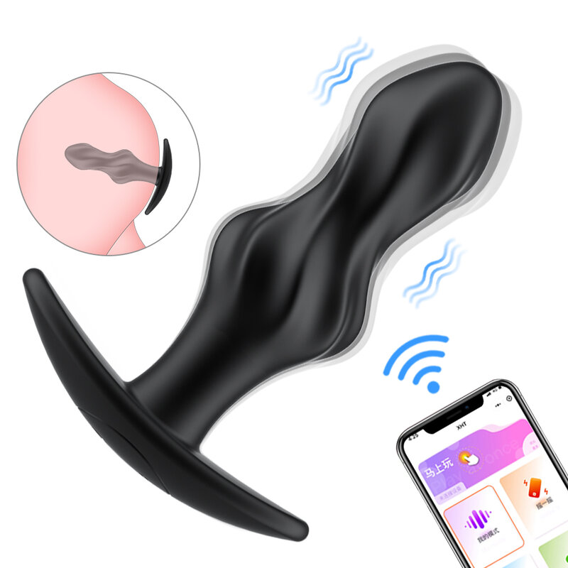 Silicone Anal Plug Vibrator For Men APP Remote Vibrator Male Prostate Massager Dildo Butt Plug Vibrator Anal Adult Sex Toys