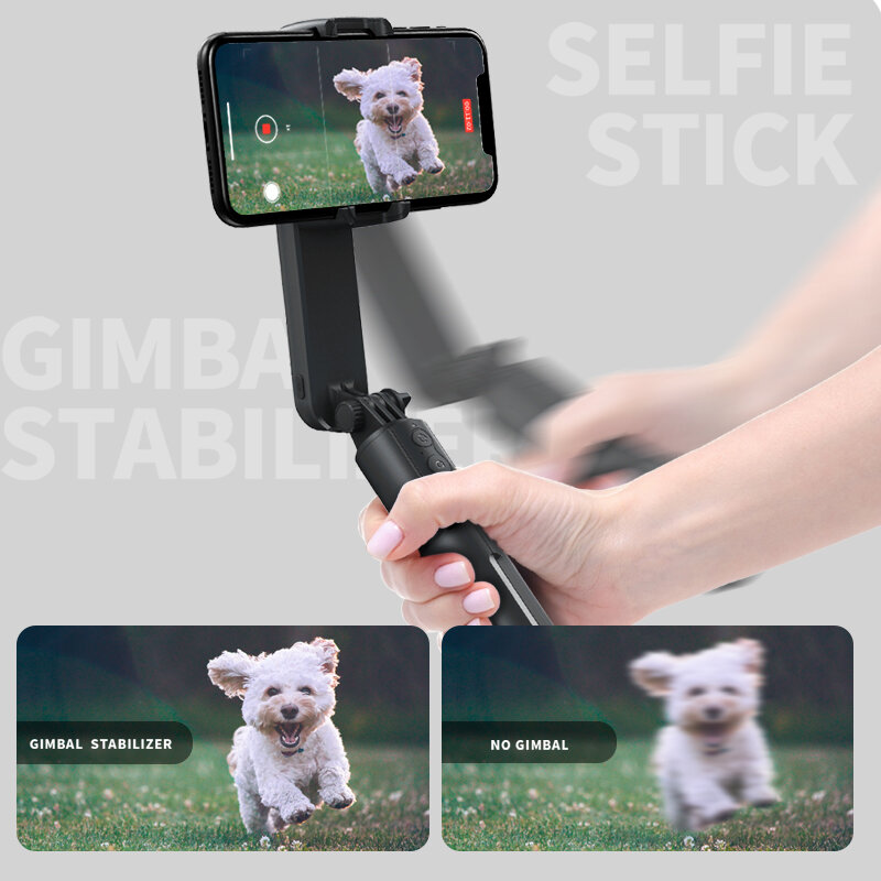 AXNEN L09 stabilizator Gimbal kijek do Selfie do telefonu komórkowego statyw bezprzewodowy pilot zdalnego dla IOS smartfon z androidem nagrywanie wideo Vlog