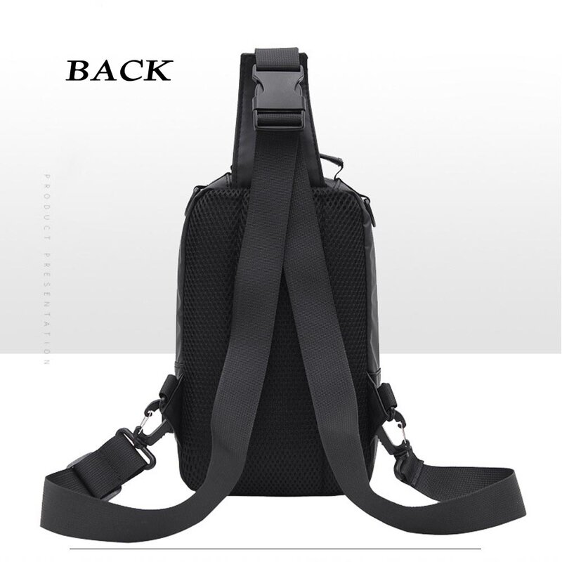 オックスフォード-メンズチェストバッグ,高品質の防水バックパック,カジュアルな盗難防止ショルダーストラップ,旅行用USB充電器