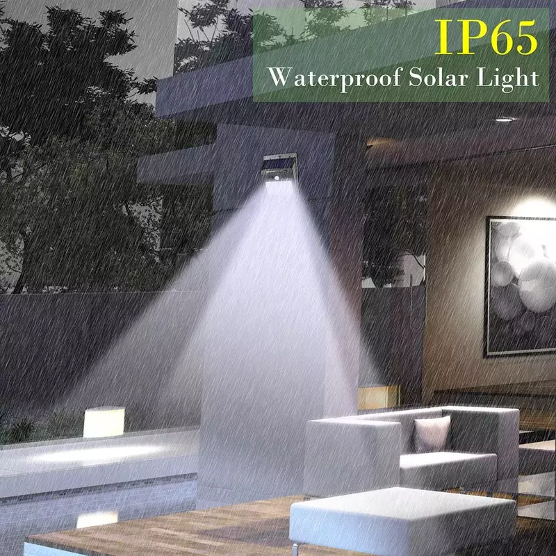 Luz LED Solar para exteriores, lámpara alimentada por luz Solar, impermeable, Sensor de movimiento PIR, luz de calle para decoración de jardín, 20/30