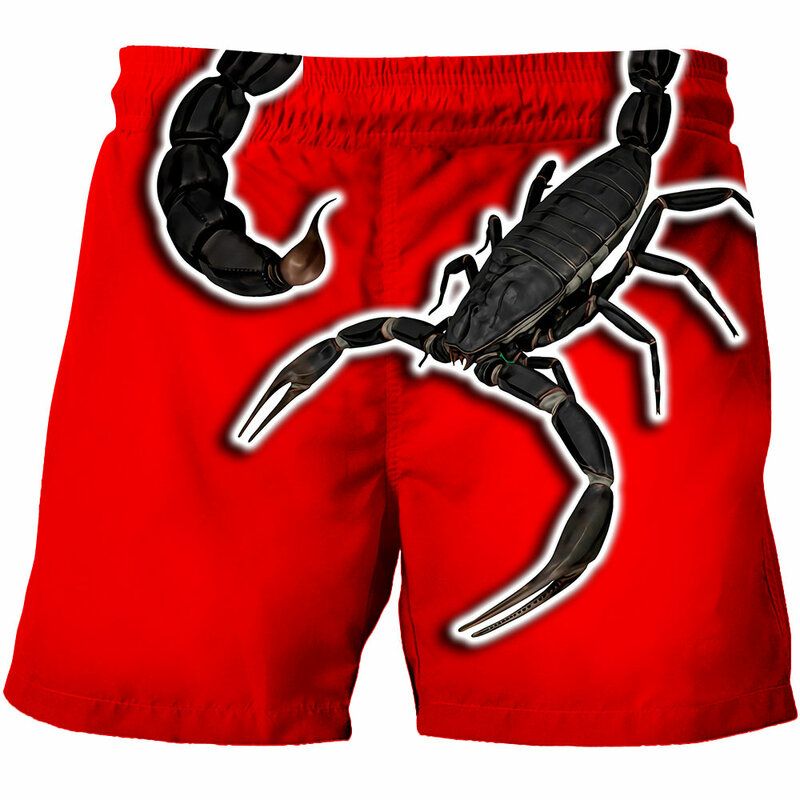 Новинка 2022, Детская футболка с коротким рукавом и 3D принтом скорпиона, модный Индивидуальный хищный Повседневный пуловер унисекс с круглым вырезом