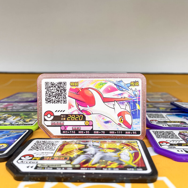 Juego de Arcade Pokémon Pocket Monster Ga ole, juego de cartas QR P, Legend de campaña, Palkia, Dialga, Colección especial de discos Gaole