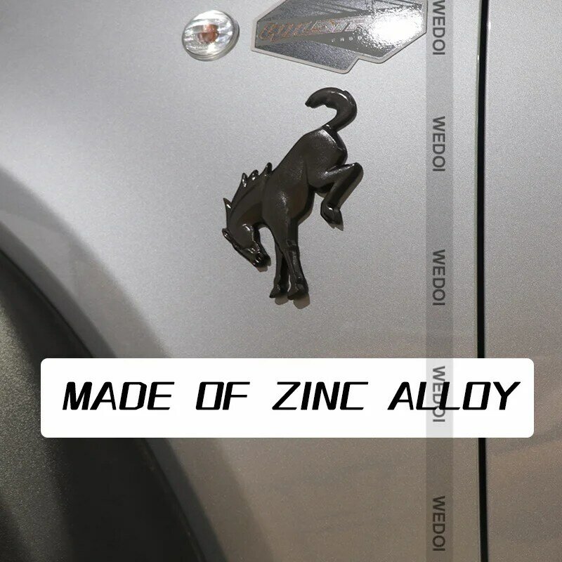 3D Emblem Logo for Bronco Black Zinc Alloy Material Rear Tailgate Decoration Sticker Accessories 2021-2022