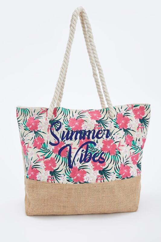 Bolso de playa con patrón Floral para mujer, bolsa de hombro con patrón de gran capacidad, a la moda, de compras, de verano