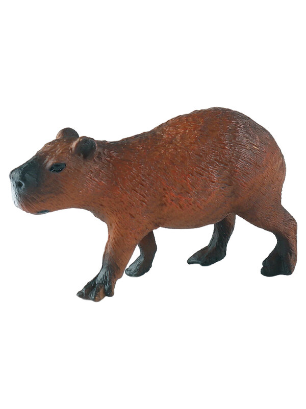 تمثال صغير لطيف Capybara للأطفال والكبار ، نموذج قائم بذاته ، هدية الفن البني ، لعبة الحيوانات البرية ، ديكور المنزل ، عيد الميلاد وعيد ميلاد