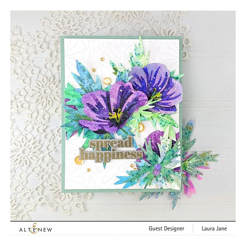 Logam Pemotong Dies Orion Geranium Layering Die Cut Cetakan Kartu Buku Tempel Kertas Kerajinan Pisau Cetakan Pisau Pukulan Stensil