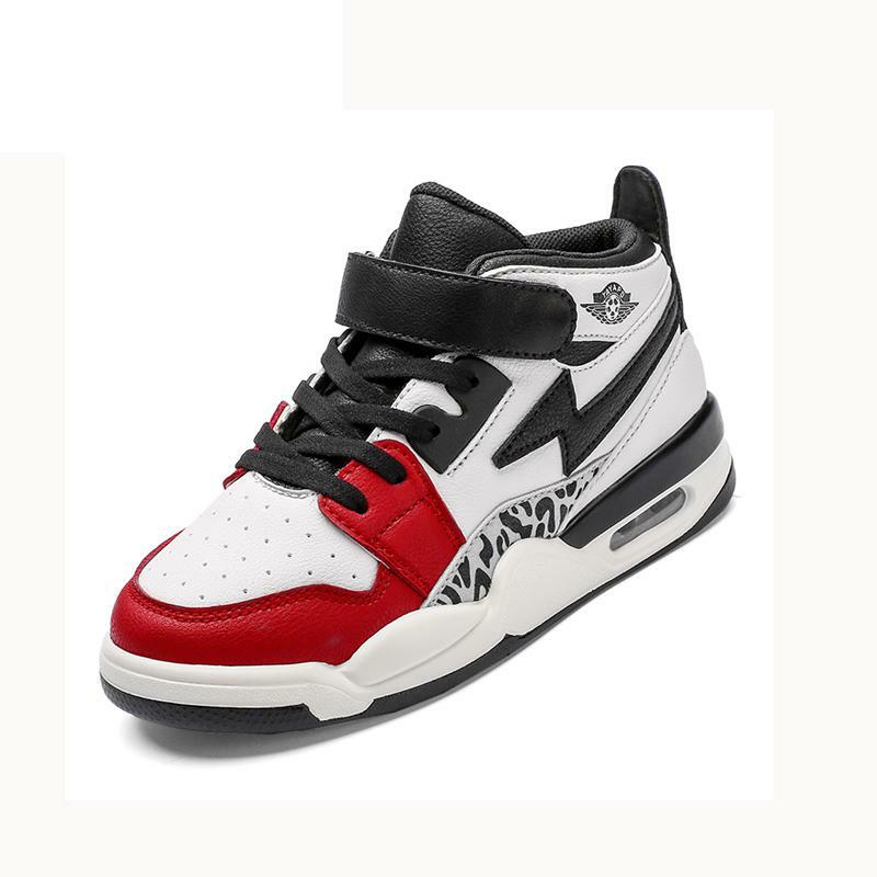 Sepatu Kasual Anak-anak Sneakers Anak Laki-laki Tahan Air Kulit Sepatu Olahraga High-Top Siswa Sepatu Hip-Hop Anak Laki-laki Tampan Ukuran 30-39