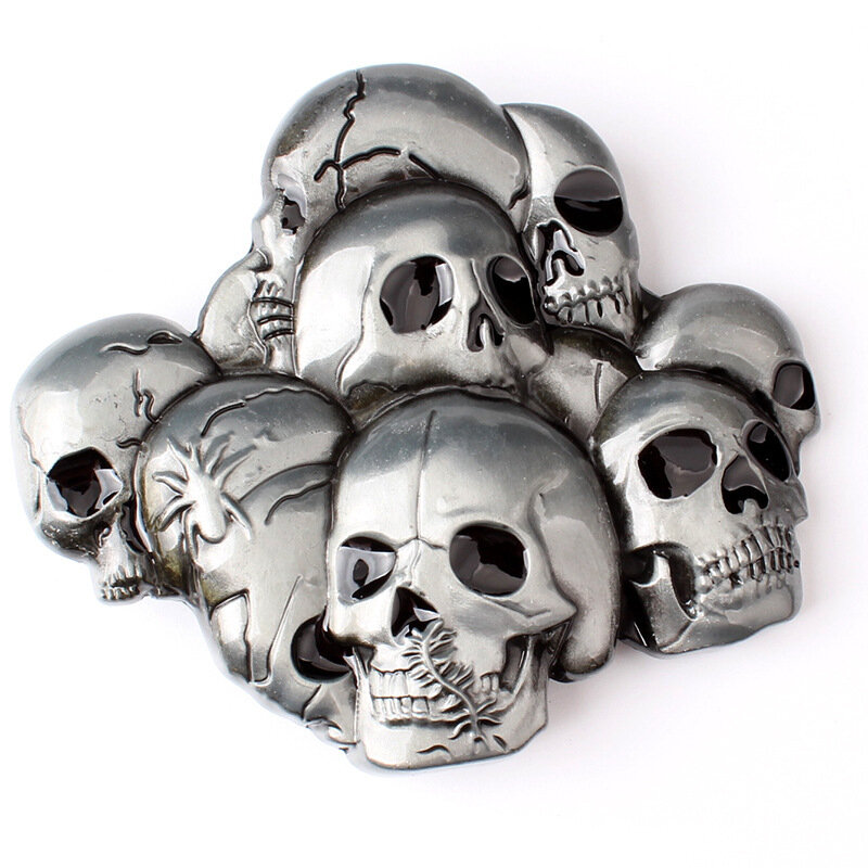 Crânio esqueleto cinto fivela diy acessórios ocidental estilo cowboy fivela de cinto suave punk rock estilo k25