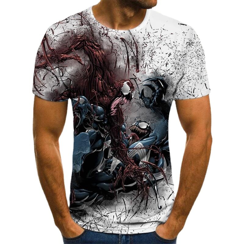 2022newVenom Graphic T-Shirt Men And Women 3D Printing Casual Round Neck Short-Sleeved Male T-Shirt Streetwear Summer Tops Tees