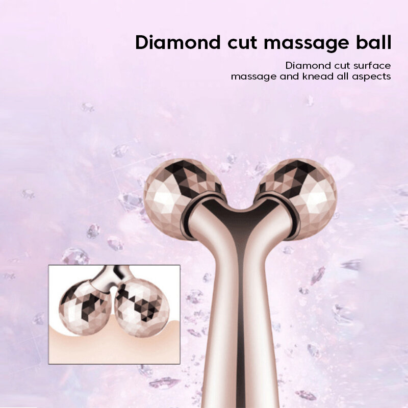 Face-lifting Instrument 3D Manual Roller Face Lifting Shape V-shaped Face 2 Rounds Shaping Body Face Massage Beauty Tool