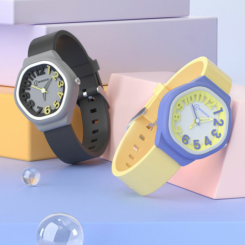 Orologio creativo per bambini quadrante semplice bella ragazza orologio da polso impermeabile orologio al quarzo per studenti regalo di compleanno