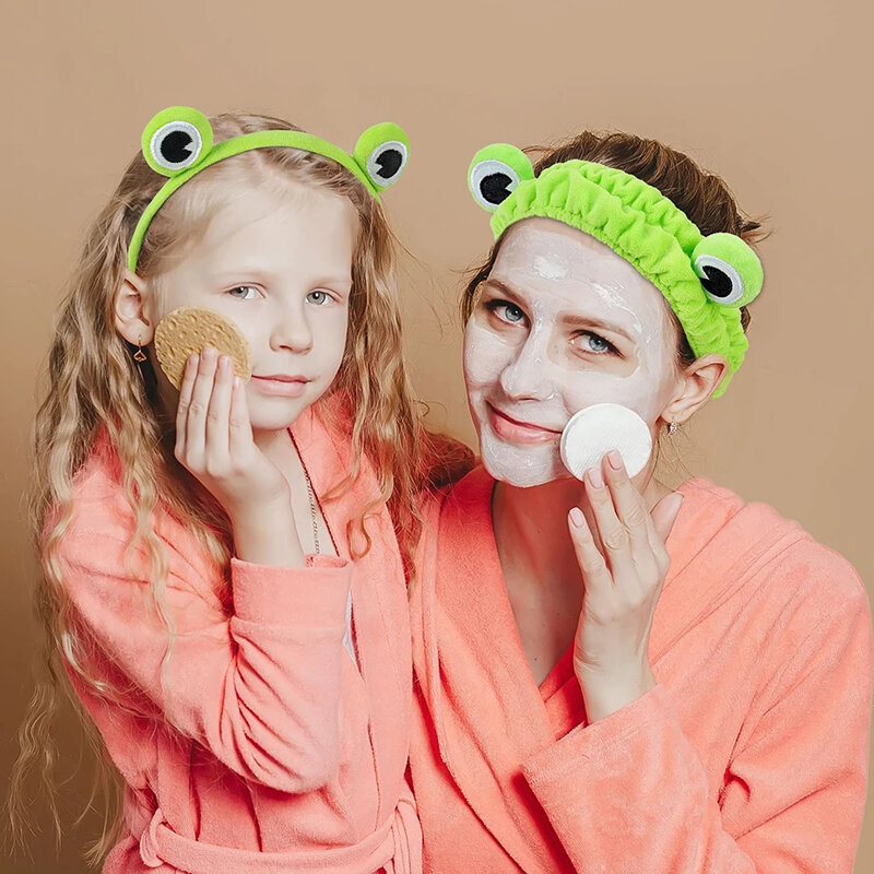 QBHAT Funny Frog Makeup Headband Women Elastic Wide Hairbands Cute Girls Hair Bands Ladies Hair Accessories Female Headwear