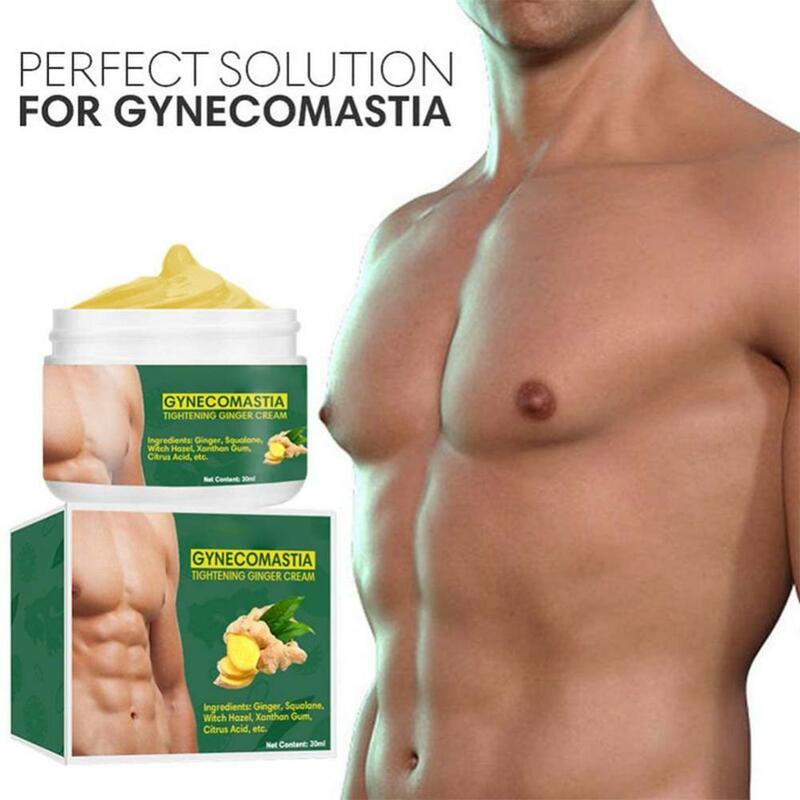 SOLIPAC 30ml Ginger Slimming Cream Tight Breasts For Men Body Firming Massage Cream Body Shaping Lose Weight Vest Line Skin Care