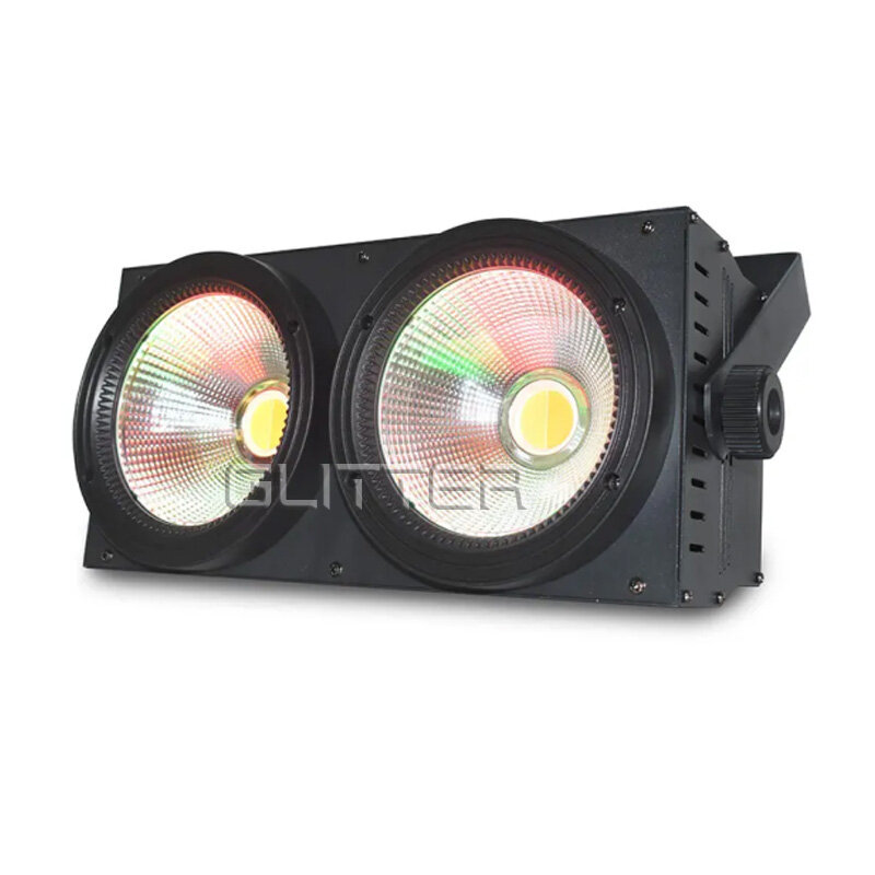 GSL0201 Par Lights 200W LED COB 2 Eyes Cool White DMX Control Casting Aluminum Shell Stage Wash Light