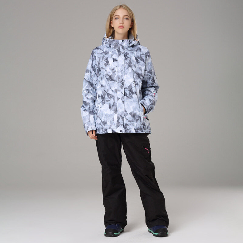 Searipe ชุดสูทเล่นสกีของผู้หญิง, ชุดให้ความอบอุ่นในฤดูหนาวเสื้อกันลมกันน้ำกางเกงเสื้อโค้ทสโนว์บอร์ดกลางแจ้ง