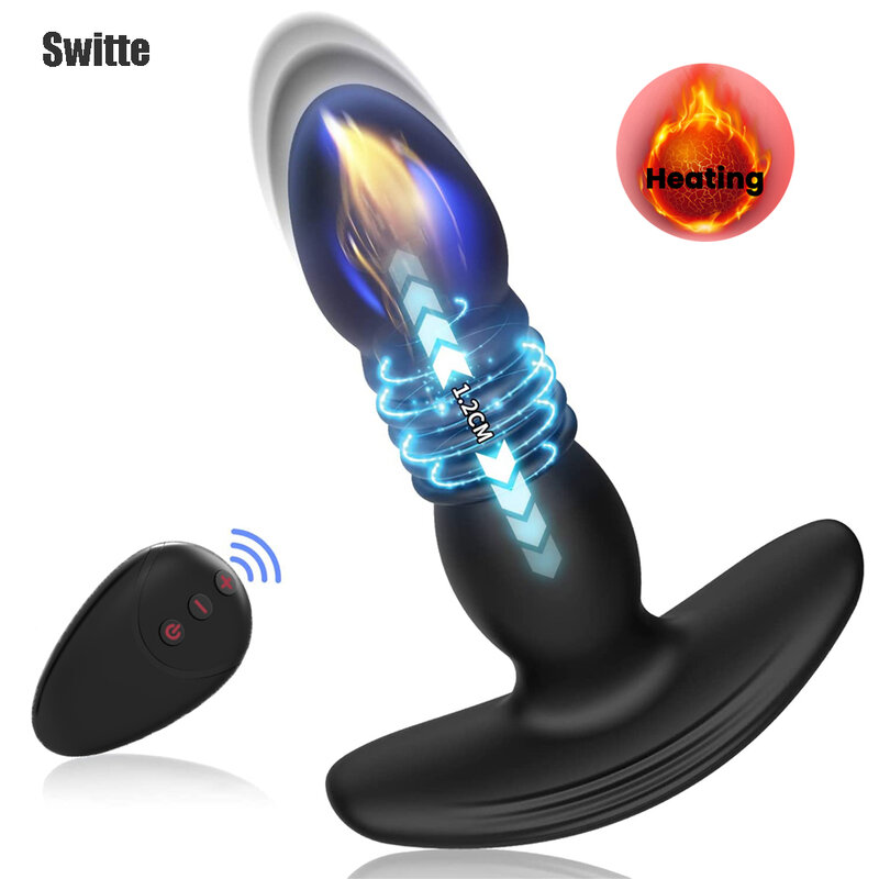 Plug anale telescopico maschio vibrante Butt Dildo Wireless Ass Sex Toys for Men Dildo massaggiatore prostatico uomini stimolatore Buttplug