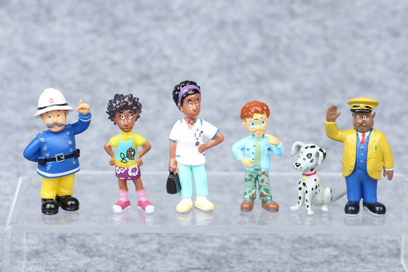 소방관 샘 만화 애니메이션 불 싸움 피규어 모델 12 개/세트, PVC 인형 장난감, 소년 소녀 장난감, 어린이 생일 크리스마스 선물