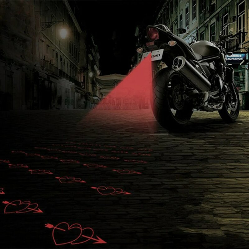 LEEPEE-Motocicleta LED Laser Fog Lights, Anti-Colisão Taillight, Paragem de Freio Lâmpadas, Aviso Cauda Luz