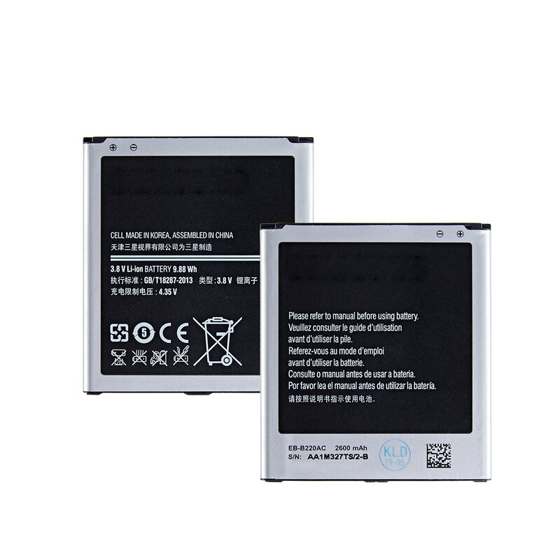 Samsung-bateria original eb-b220ac eb-b220ae, 2600mah, para galaxy grand 2 g7102 g710 g710k g710l g7105 g7106 g7108 g7109
