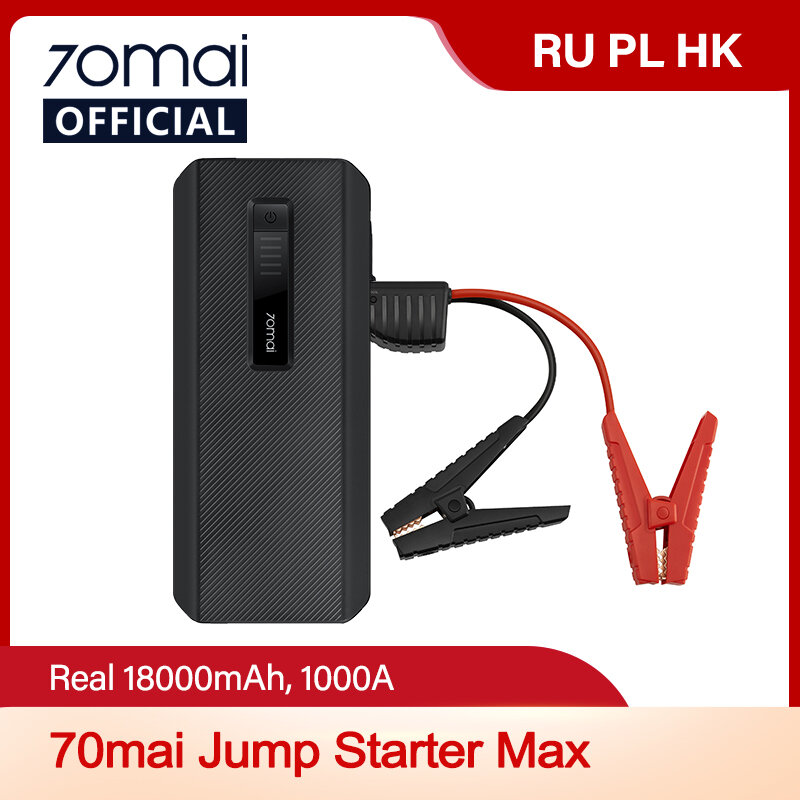 Starter Jump 70mai Maks 18000Mah 1000A 70 Mai Starter Jump Mobil PS06 Starter Jump Mobil 8,0 L Booster Darurat Mobil Buster Otomatis