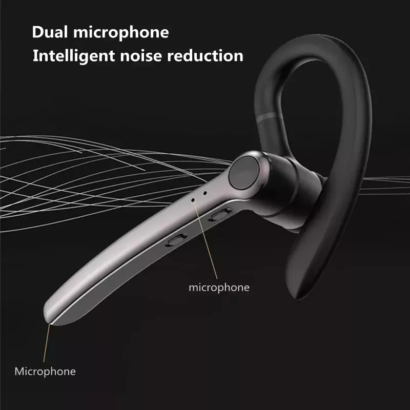 Newest Handsfree Bluetooth 5.2 Headset Wireless Headphones HD Dual Microphone Smart Noise Reduction Earphone for All Smart Phone