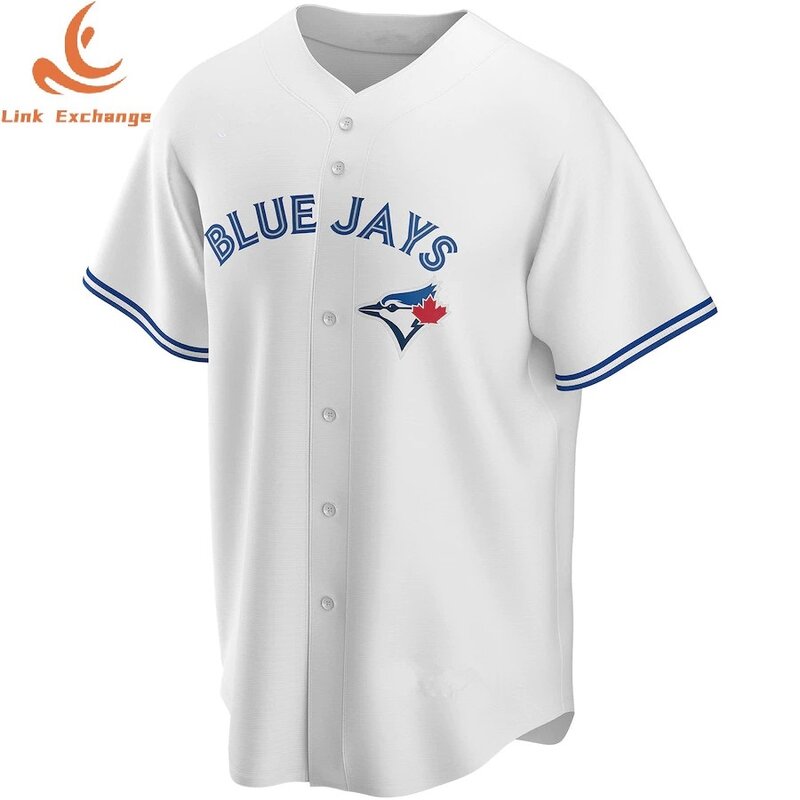 Kaus Oblong Gambar Jahit Vladimir Guerrero Jr Jersey Bisbol Anak-anak Remaja Pria Wanita Biru Toronto Kualitas Terbaik