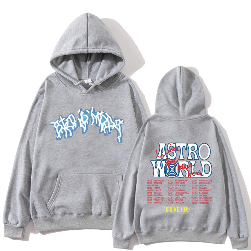 Mode Travis Scott Tour Astroworld Hoodie Mannen Unisex Hoge Kwaliteit Streetwear Hip Hop Hoop U Hier Een Stuk Hot koop