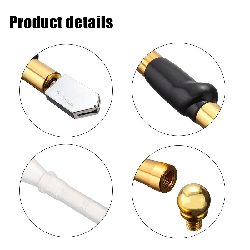 1PCS Upgrade Diamond Glass Cutter 2-19mm 175mm Carbonization Tungsten Alloy Glasses Cutters For Hand Tool Glass Cutting